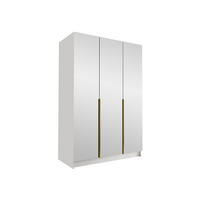 KLEIDERSCHRANK Calia III - Goldfarben/Multicolor, Holzwerkstoff/Metall (150/215/58cm) - MIRJAN24