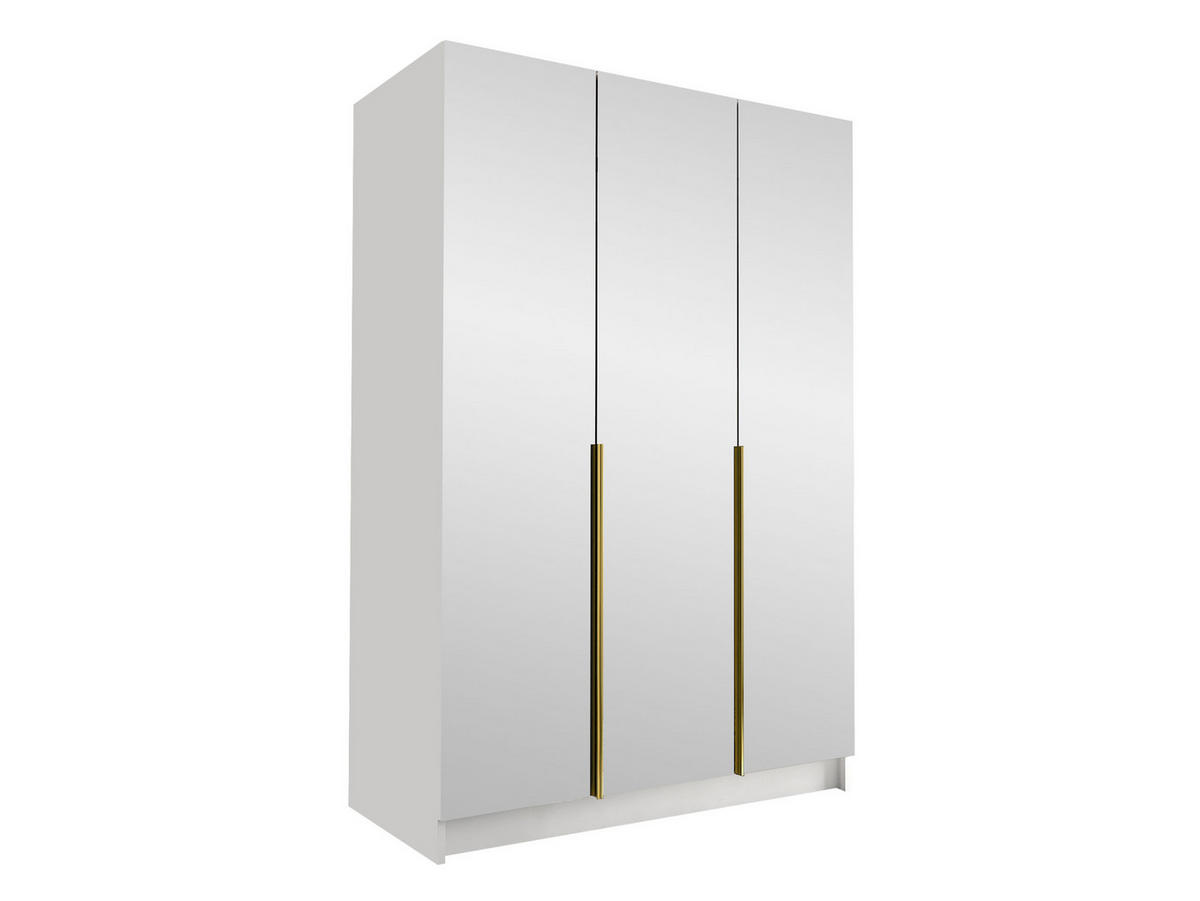 KLEIDERSCHRANK Calia III - Goldfarben/Multicolor, Holzwerkstoff/Metall (150/215/58cm) - MIRJAN24