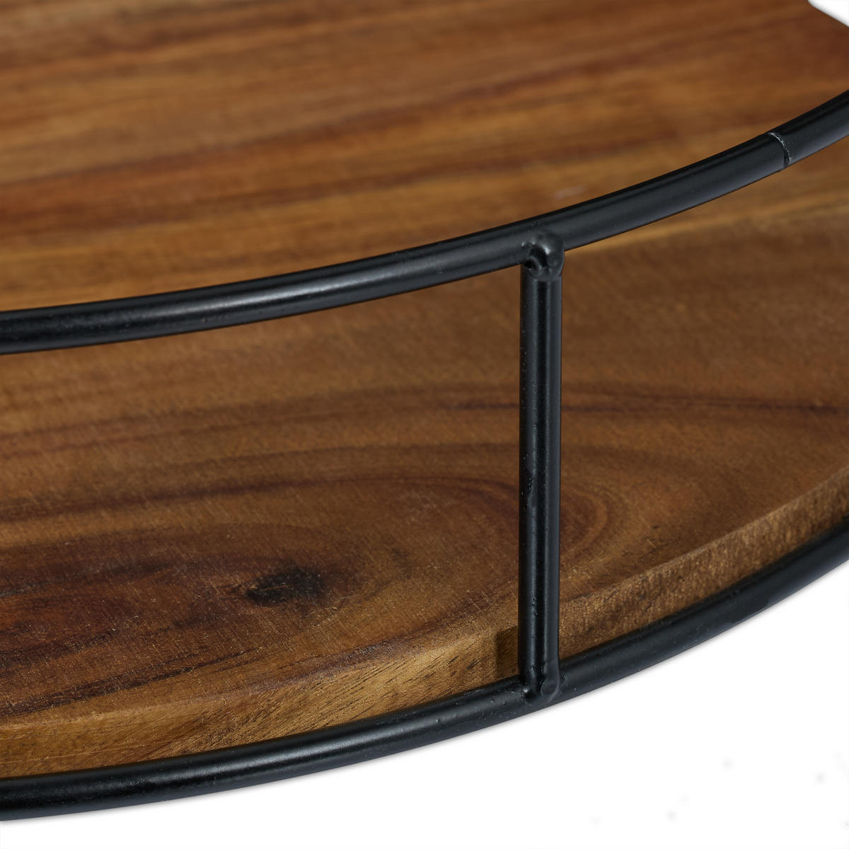 TABLETT - Braun, Holz/Metall (31/6/31cm) - Relaxdays