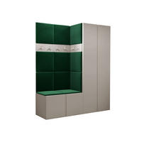 GARDEROBEN-SET Orion III - Kaschmir/Grün, Holzwerkstoff/Kunststoff (158/186/46cm) - MIRJAN24