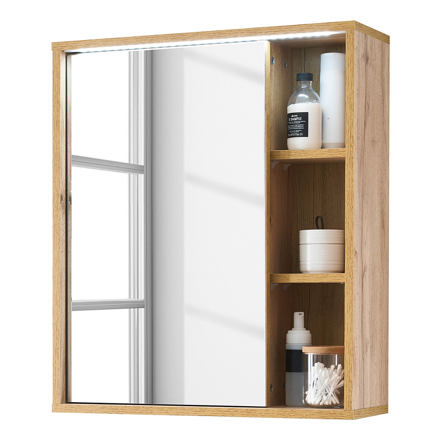 SPIEGELSCHRANK - Braun, Holzwerkstoff (60/70/20cm) - home24