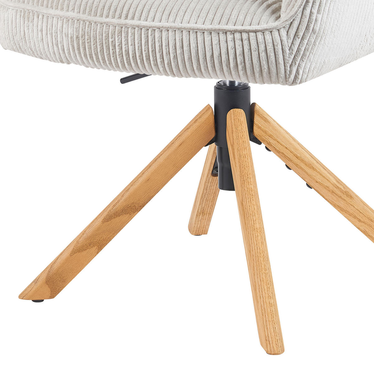 BÜROSTUHL Mika-Amia - Honigeiche/Hellgrau, Eichenholz/Holz (60/88/65cm) - DUBI Möbel
