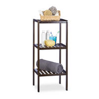 BADREGAL - Dunkelbraun, Holz (34.5/80/33cm) - Relaxdays