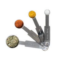 MESSLÖFFEL Maßlöffel - Edelstahl - 4-teilig - Silberfarben, Metall (2/2/1cm) - Sareva