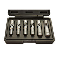 STECKSCHLÜSSEL Satz, Gelenk, 3/8 Zoll, SW 8-16 mm - Silberfarben, Metall (8/1/1cm) - BONI-SHOP