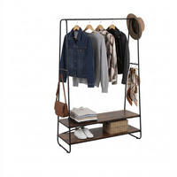 KLEIDERSTÄNDER - Multicolor, Holzwerkstoff/Metall (100/160/45cm) - Relaxdays