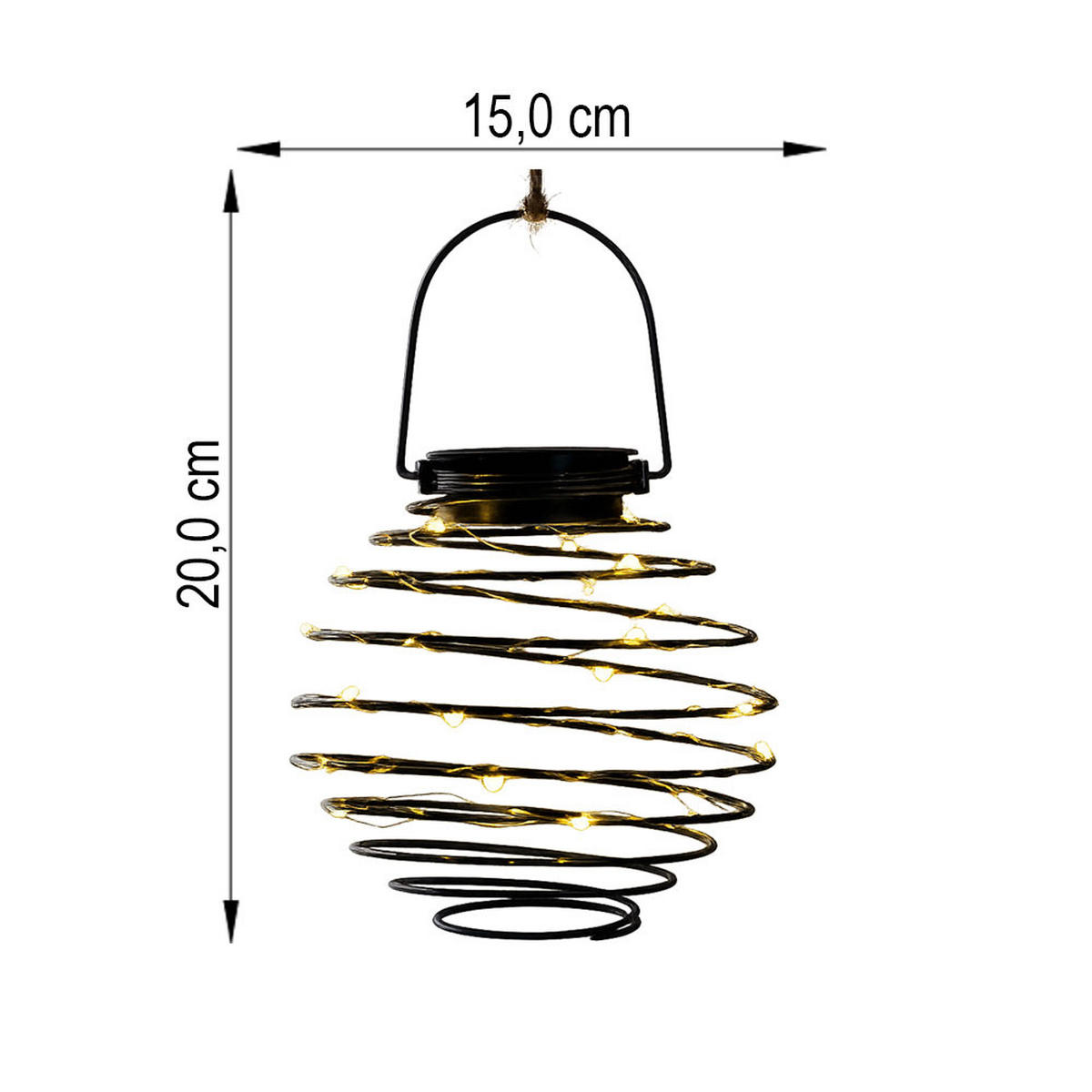 LED SOLARLEUCHTE Bienennest Anthrazit 2er Set - Anthrazit, Kunststoff (15/15/15cm)