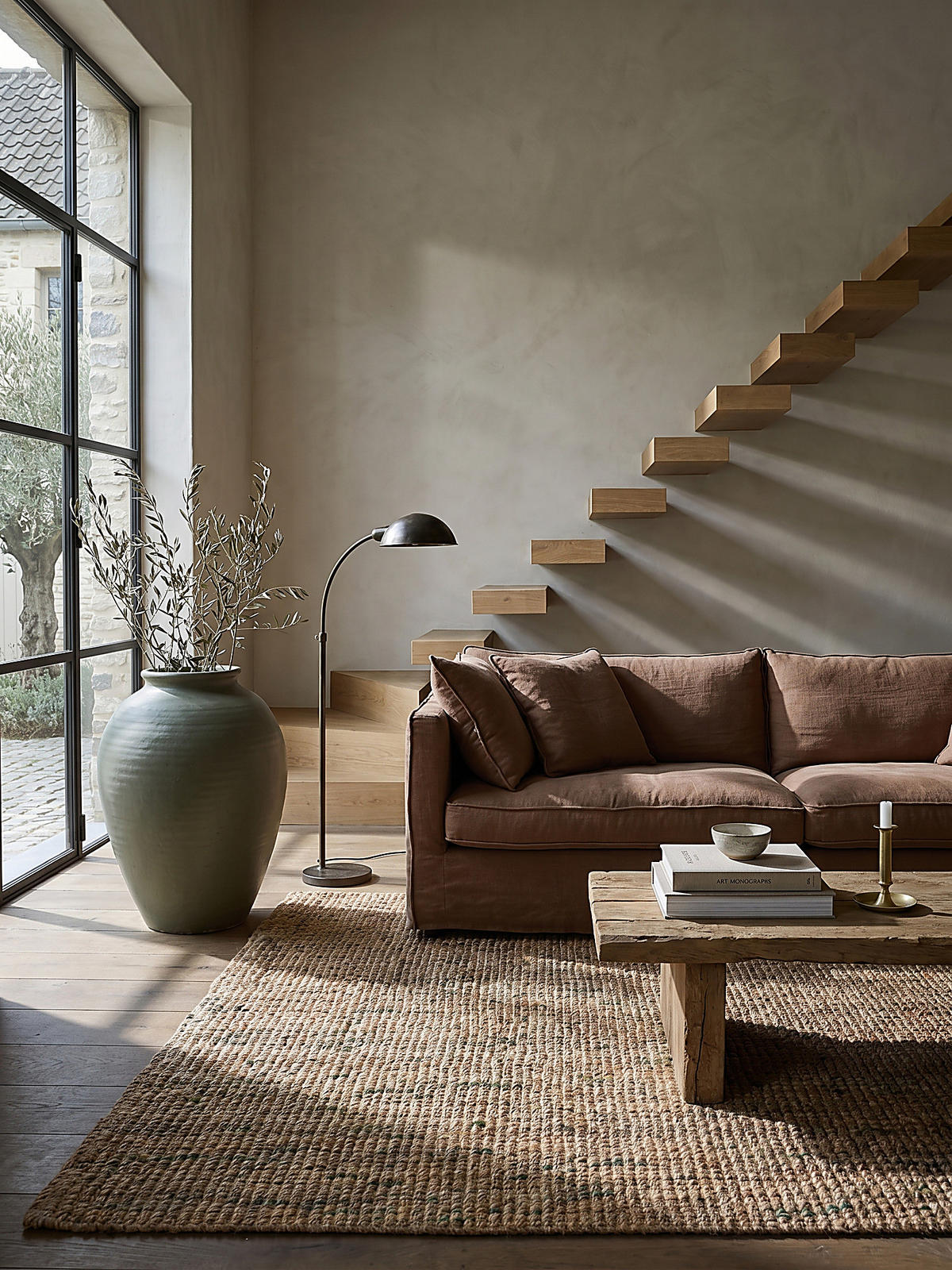 JUTETEPPICH Jute Naturbelassen, Wohnzimmer Natur-Grün Rechteckig 160x230 - Beige, Textil (230/160cm) - KADIMA DESIGN