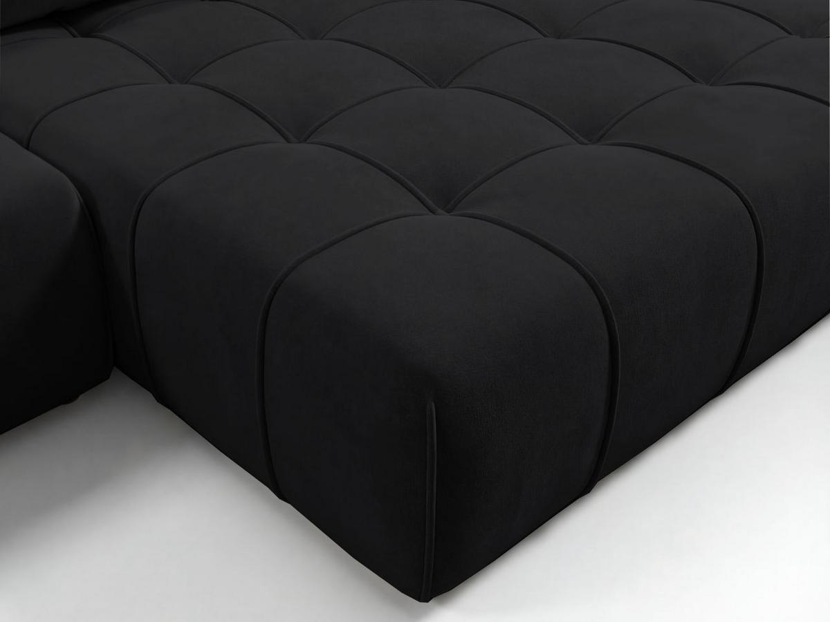 ECKSOFA Tulio Schwarz Rechts - Schwarz, Holz/Textil (165/270cm) - Graingold