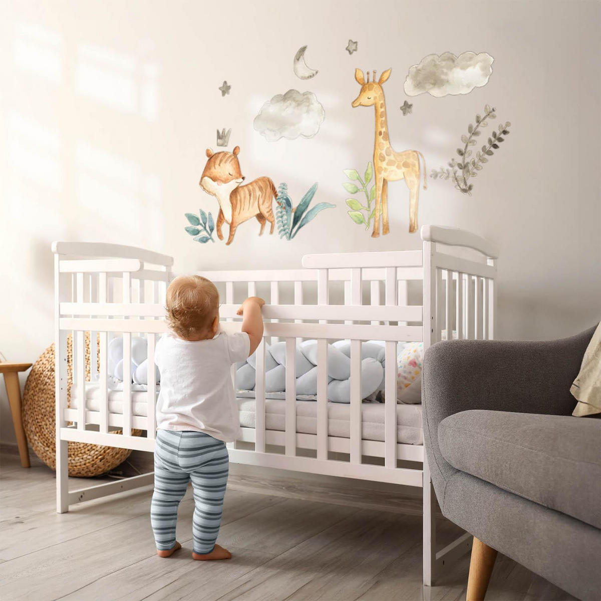 WANDAUFKLEBER 80x132cm - Pflanzen und Tiere - Multicolor, Kunststoff (80/132/0.1cm) - Wallfluent