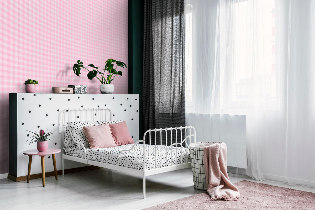 TAPETE kleine Punkte 53 cm x 10.05 m - Pink, Papier (53/0.1cm) - ESTAhome