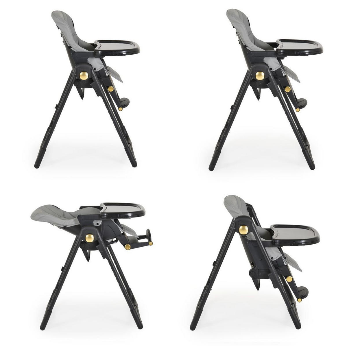 HOCHSTUHL Tiramisu 2in1 grau klappbar höhenverstellbar 5 Kipp-Position - Grau, Kunststoff (75/105/54cm) - Cangaroo