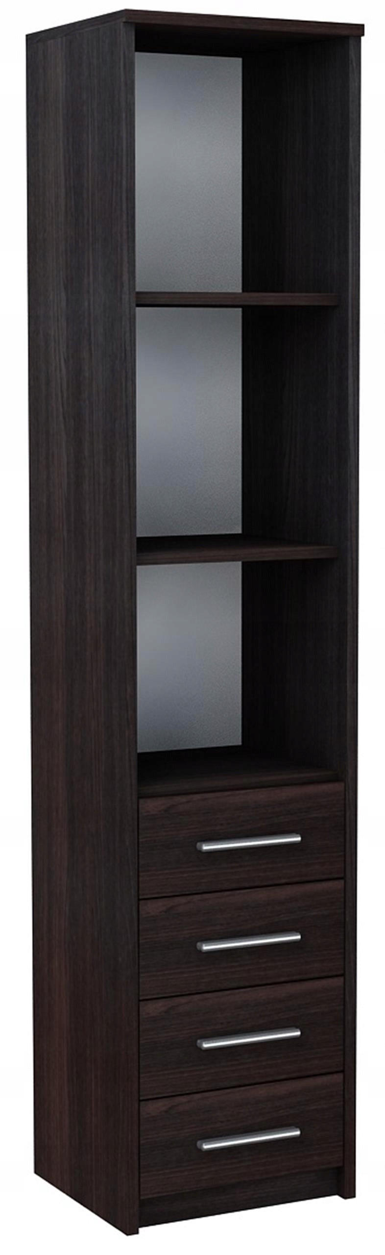 HOCHREGAL BODO R40O 4S Wenge 40/35/182 cm - Wengefarben, Holzwerkstoff (40/182/35cm) - Matkam Möbel