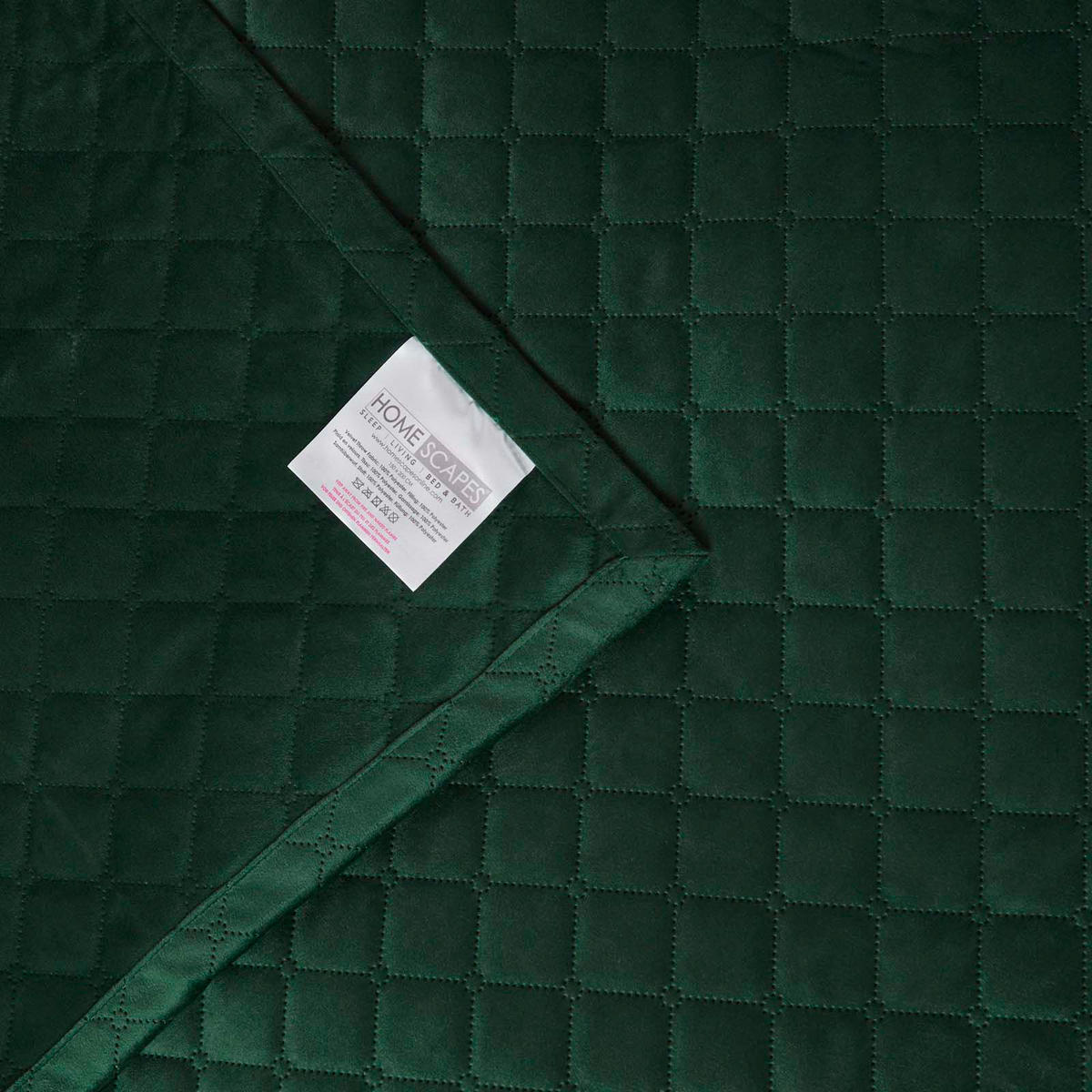 SAMT-WOHNDECKE 150/200 cm, gesteppt - Grün, Textil (150/200cm) - Homescapes