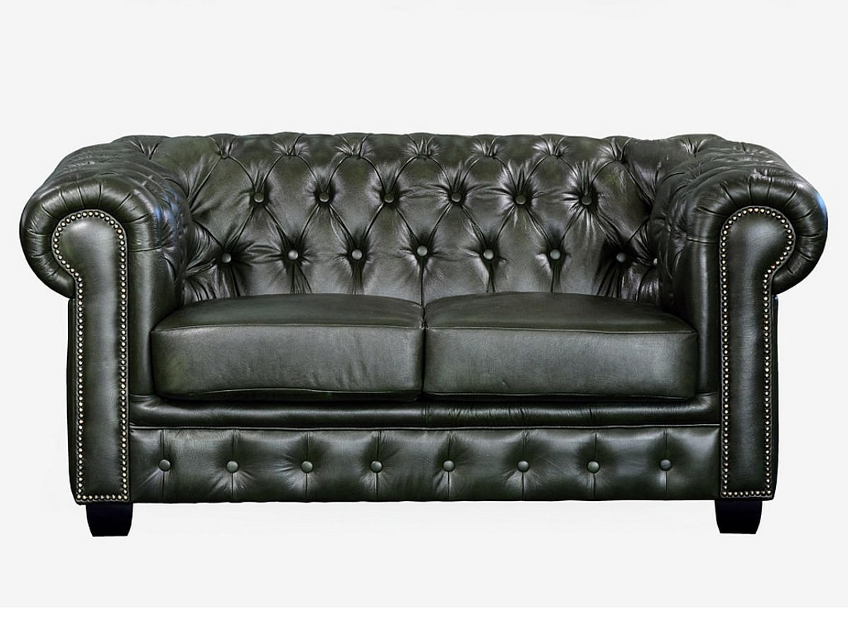 COUCHGARNITUR - 5 Personen - Leder - Tannengrün - BRENTON - Waldgrün, Leder (201/73/96cm) - Vente-Unique