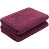 DUSCHTÜCHER, 2er-Set, 70x140 cm, 100% Baumwolle, Rot - Brombeere, Textil (70/140cm) - Zollner