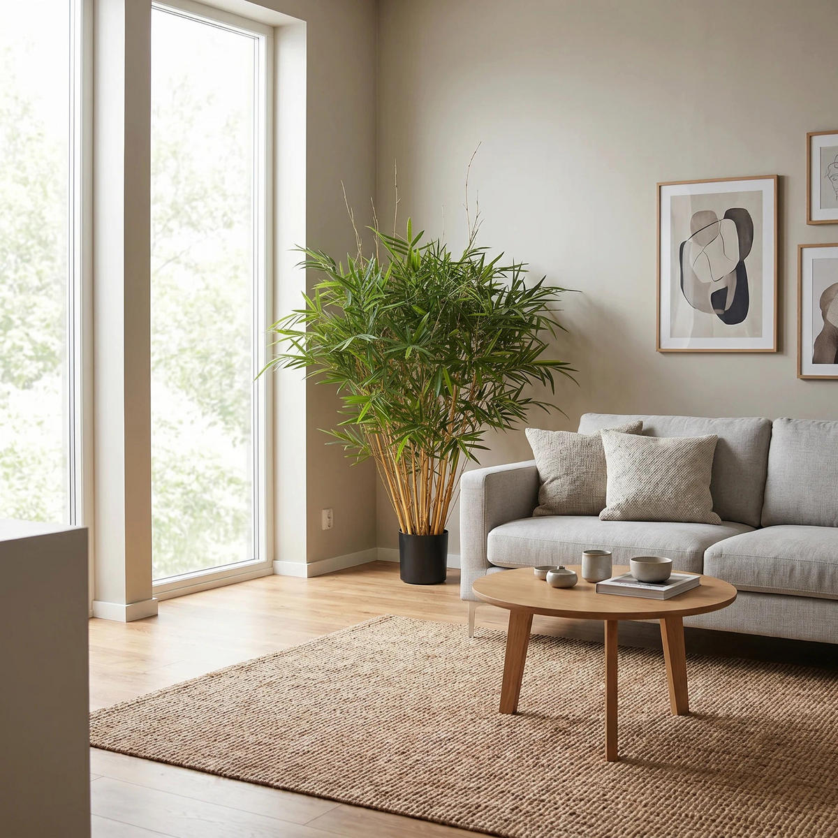 KUNSTBAUM Künstlicher Bambus – Kaedor 150 cm - Grün, Kunststoff (150cm) - aplanta