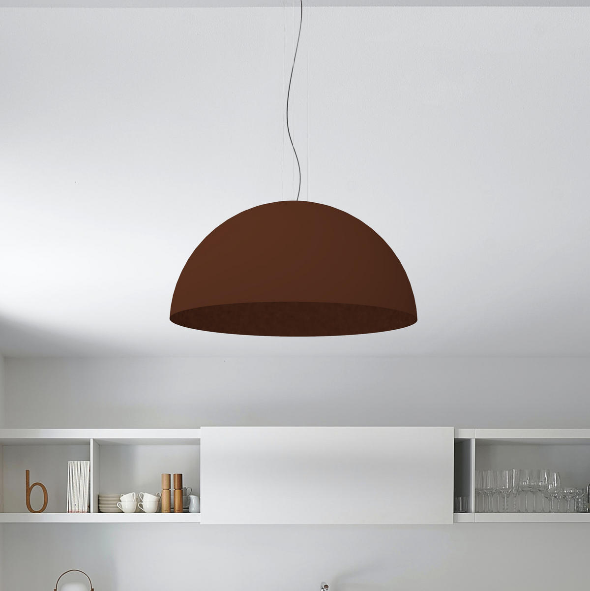 HÄNGELEUCHTE - Dunkelbraun, Metall (80/80/40cm) - Lumicom