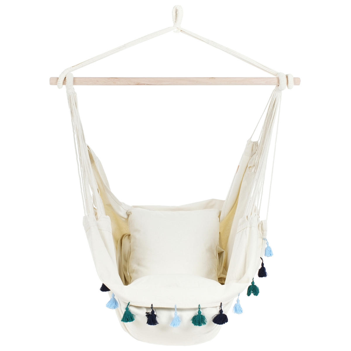 HÄNGESESSEL Beige Varena - Beige, Textil (96/125/55cm) - Beliani