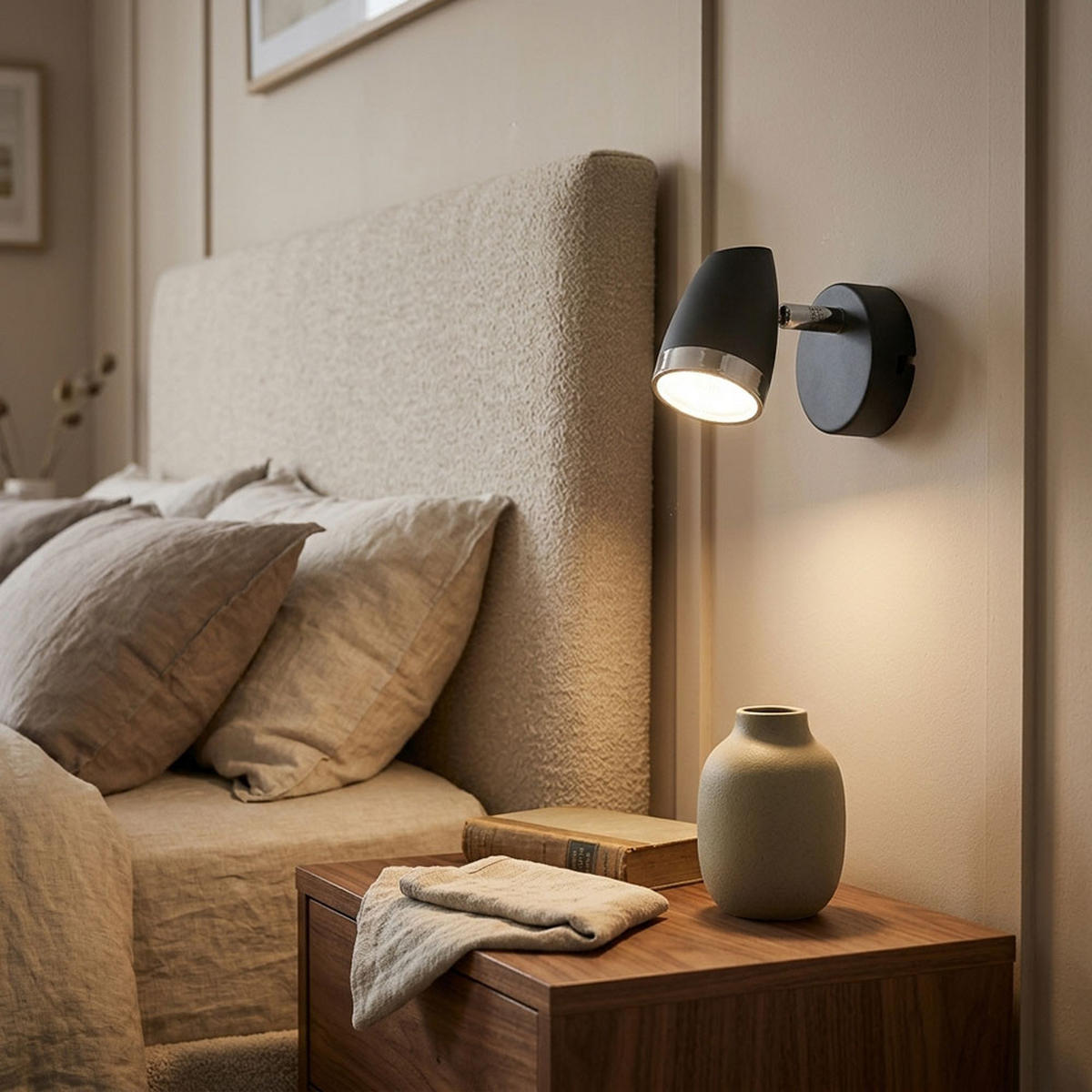 LED WANDLEUCHTE Nero Anthrazit beweglicher Spot - Anthrazit, Metall (8/9/13.8cm) - Globo Lighting