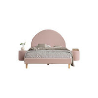 POLSTERBETT mit Hocker Karlotta 147x132x212 aus Holzwerkstoff in Rosa - Rosa, Holzwerkstoff (140/200cm) - 58aufmkessel