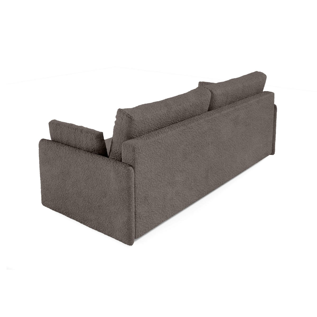 SOFA aus Bouclé-Stoff Femmo 4 Sitzer, Dunkelbraun - Dunkelbraun, Textil (86/91/205cm) - Fedve