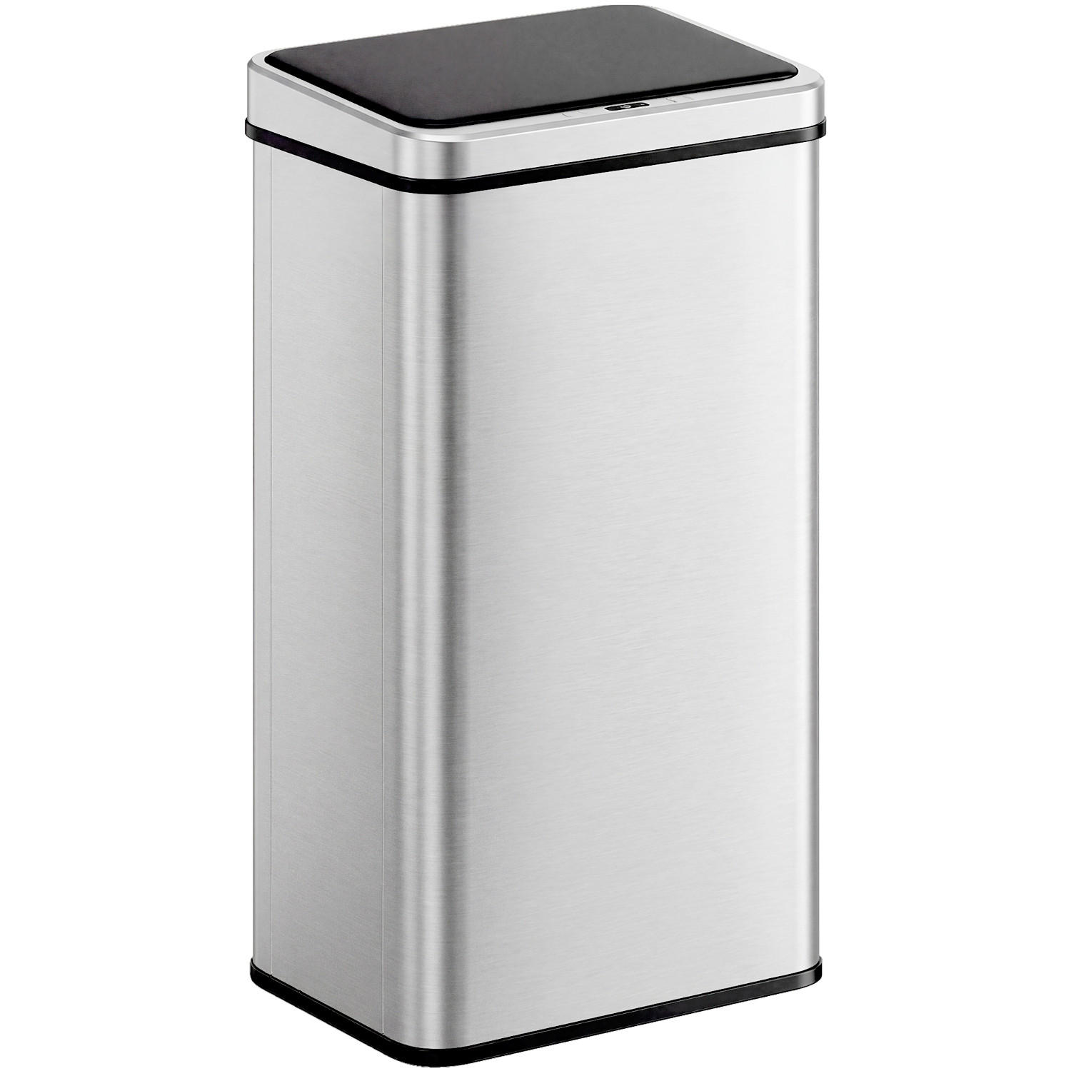MÜLLEIMER Automatischer Küchen 50L 35/67/26 cm Edelstahl Silber MIT SENSOR, SOFT-CLOSE - Silberfarben, Metall (26/67/35.5cm) - Rolipo