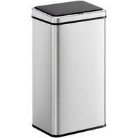 MÜLLEIMER Automatischer Küchen 50L 35/67/26 cm Edelstahl Silber MIT SENSOR, SOFT-CLOSE - Silberfarben, Metall (26/67/35.5cm) - Rolipo