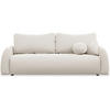3-SITZER SOFA Nubelle Creme Chenille-Bezug - Creme/Schwarz, Kunststoff/Textil (244/85/93cm) - Selsey