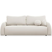 3-SITZER SOFA Nubelle Creme Chenille-Bezug - Creme/Schwarz, Kunststoff/Textil (244/85/93cm) - Selsey