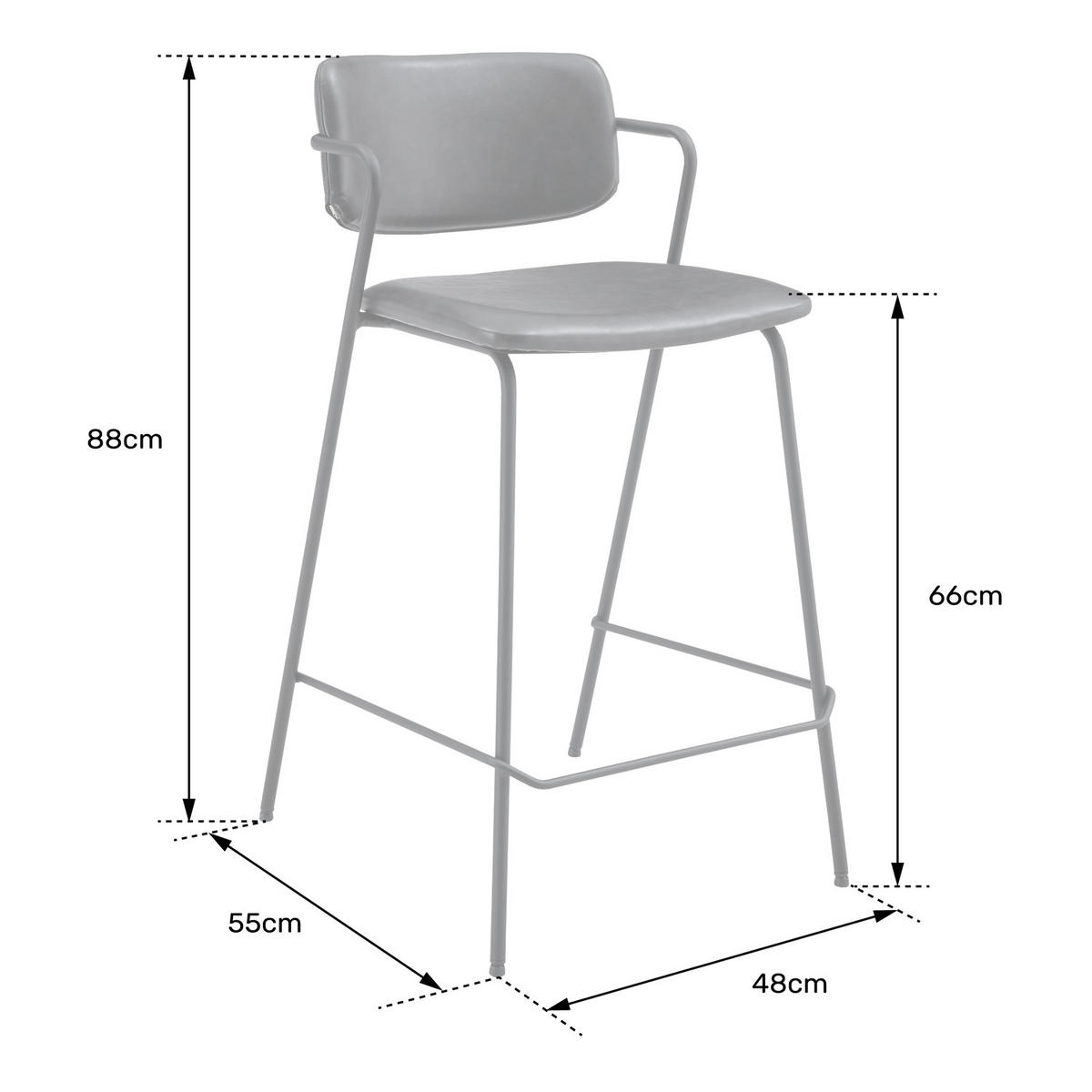 BARHOCKER LÉON Grün 2er-Set - Grün, Kunststoff (48/88/55cm) - Happy Garden