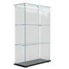 VITRINE Schwarz Mit LED, 2 Türen, 3 Böden, Glas-Schrank Für Wohnzimmer - Schwarz, Holz (35/123.3/78.5cm)