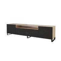 LOWBOARD ZENO-S 200x53x41 cm - Artisan / Schwarz - Schwarz, Holzwerkstoff (200/53/41cm) - ALTDECOR