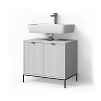 WASCHTISCHUNTERSCHRANK ATERNO Weiß 70 x 63 cm mit 2 Türen - Weiß, Holzwerkstoff (70/63/45.1cm) - Livinity®