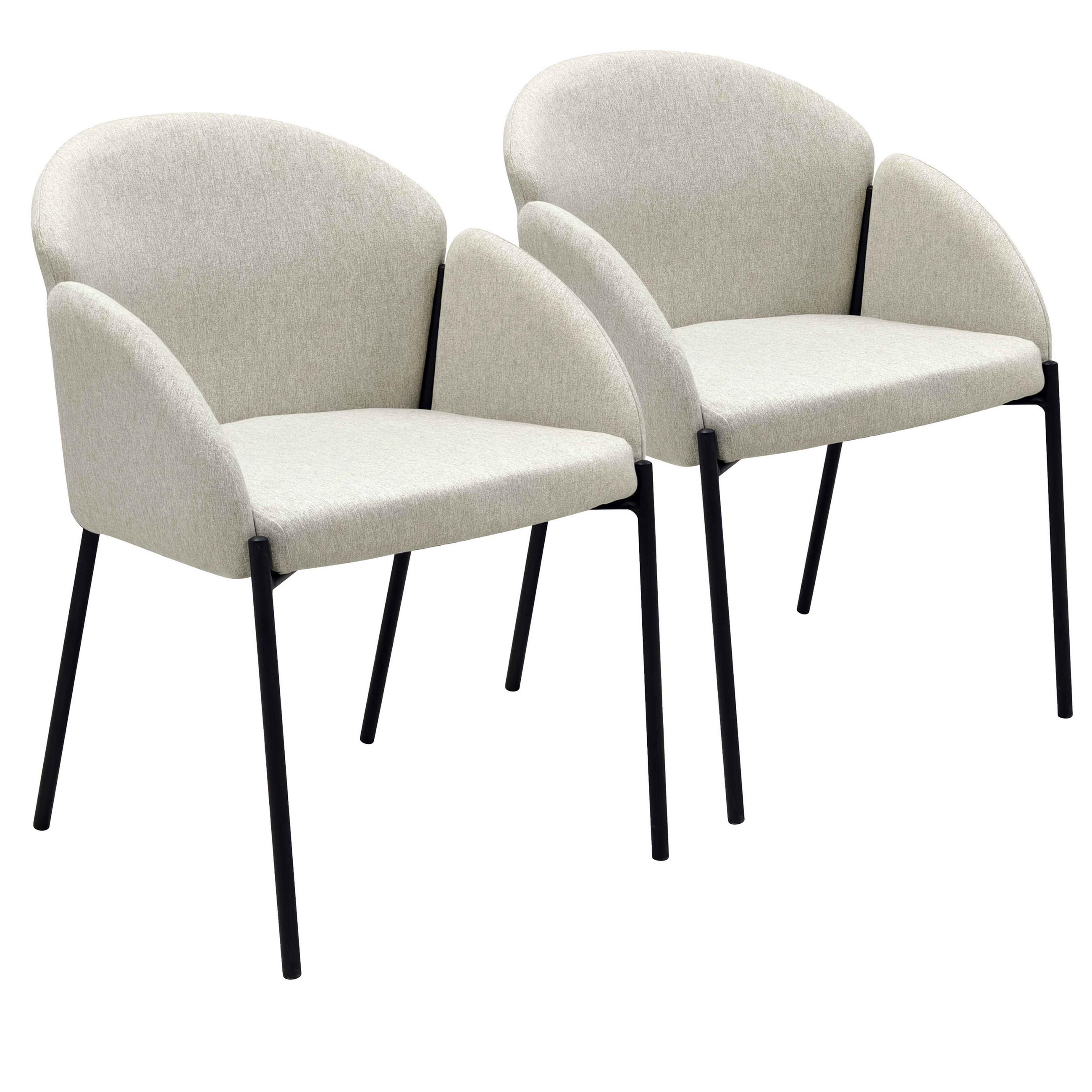 STÜHLE 2-tlg., Beigefarbe - Beige, Holz (60/78/70cm) - Oviala