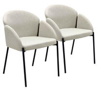 STÜHLE 2-tlg., Beigefarbe - Beige, Holz (60/78/70cm) - Oviala