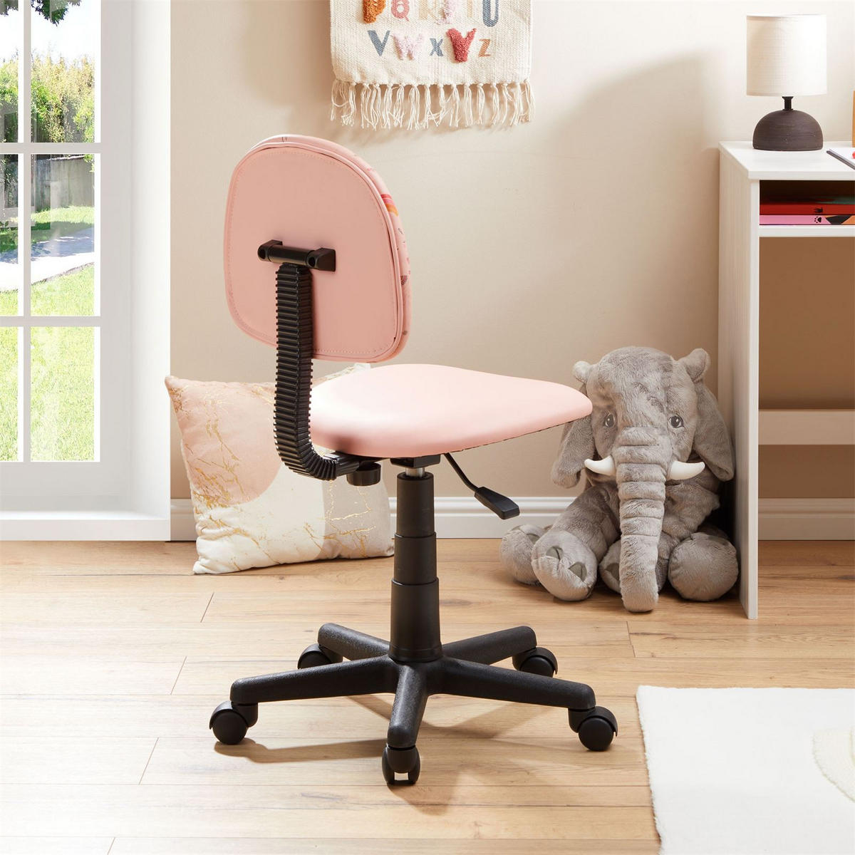 KINDERDREHSTUHL ALPACA - Pink, Textil (40/80/40cm) - CARO-Möbel