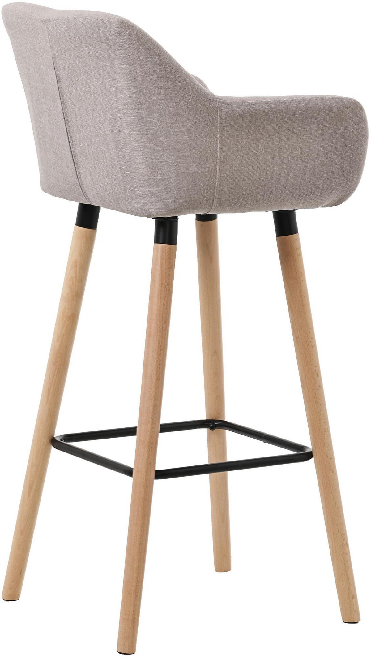 BARHOCKER Mirid Stoff Taupe - Taupe, Textil (51/101/50cm) - DELUKE