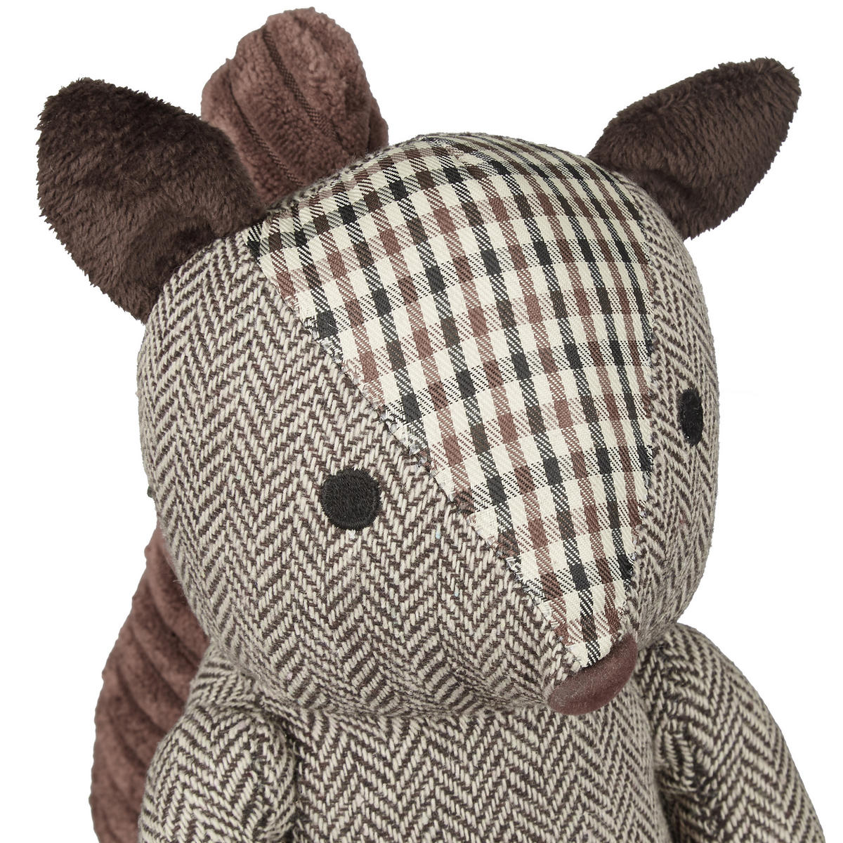 DÖRRSTOPP Brun ekorre - Brun, Textil/Naturmaterial (17/22cm) - Relaxdays