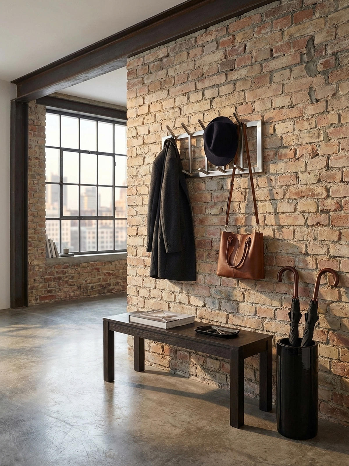 WANDGARDEROBE Metall Silber Modern mit 10 Haken - Silberfarben, Metall (65/30/10cm) - KADIMA DESIGN