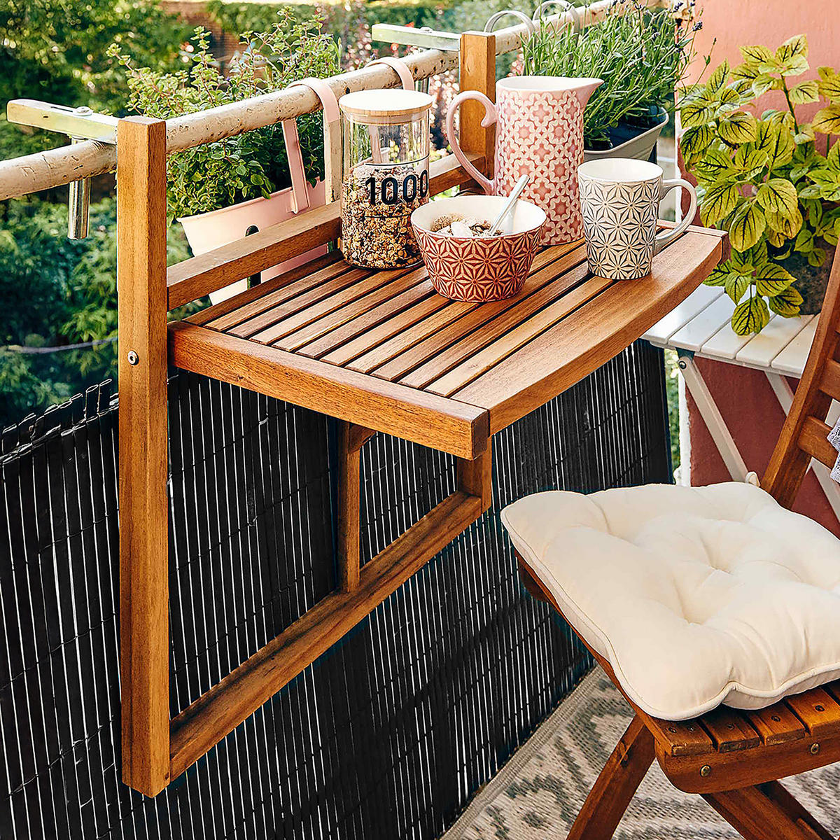 GARTENTISCH Lodge - Braun, Holz (40/57/64cm) - Butlers