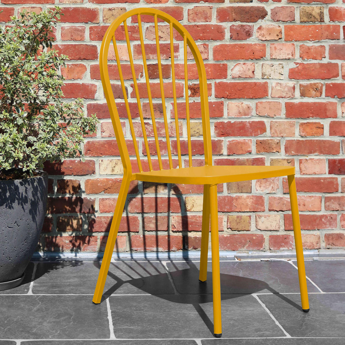 GARTENSTUHL, Gelb - Gelb, Metall (57/94/53cm) - Oviala