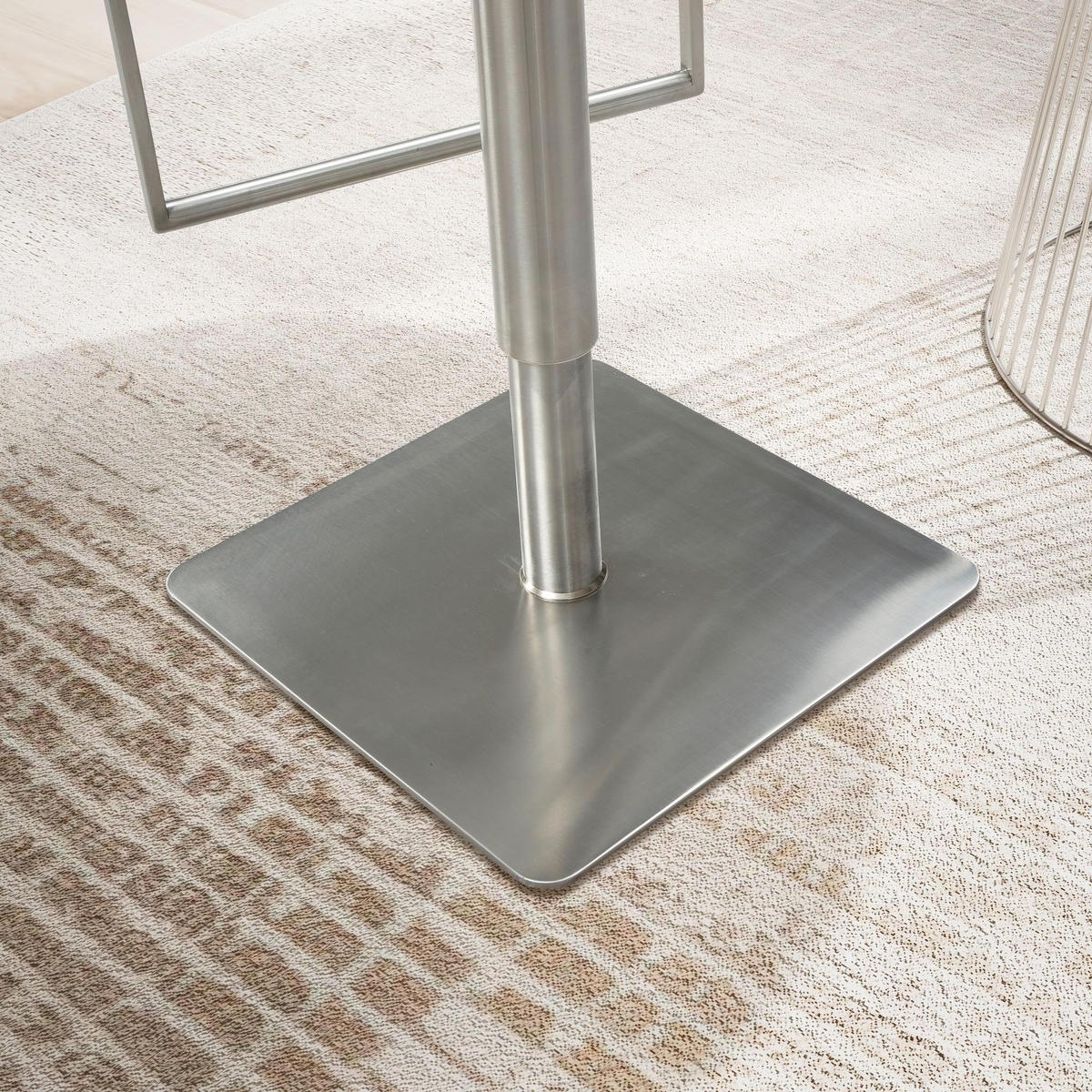 BARHOCKER – Schwarz, Kunstleder, Edelstahl, höhenverstellbar, drehbar, gepolstert, Modern - Silberfarben/Schwarz, Kunststoff/Textil (38/91/39cm) - KADIMA DESIGN