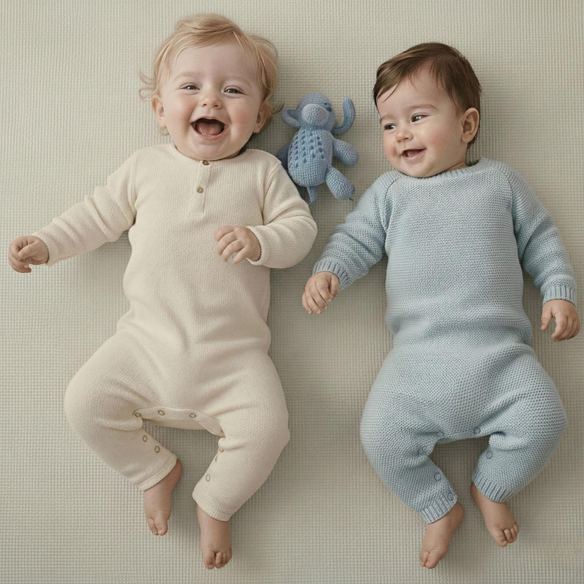 SPIELMATTE ab Null - 90 cm Baby Puzzlematte Beige - Beige, Kunststoff (30/30cm) - Littletom