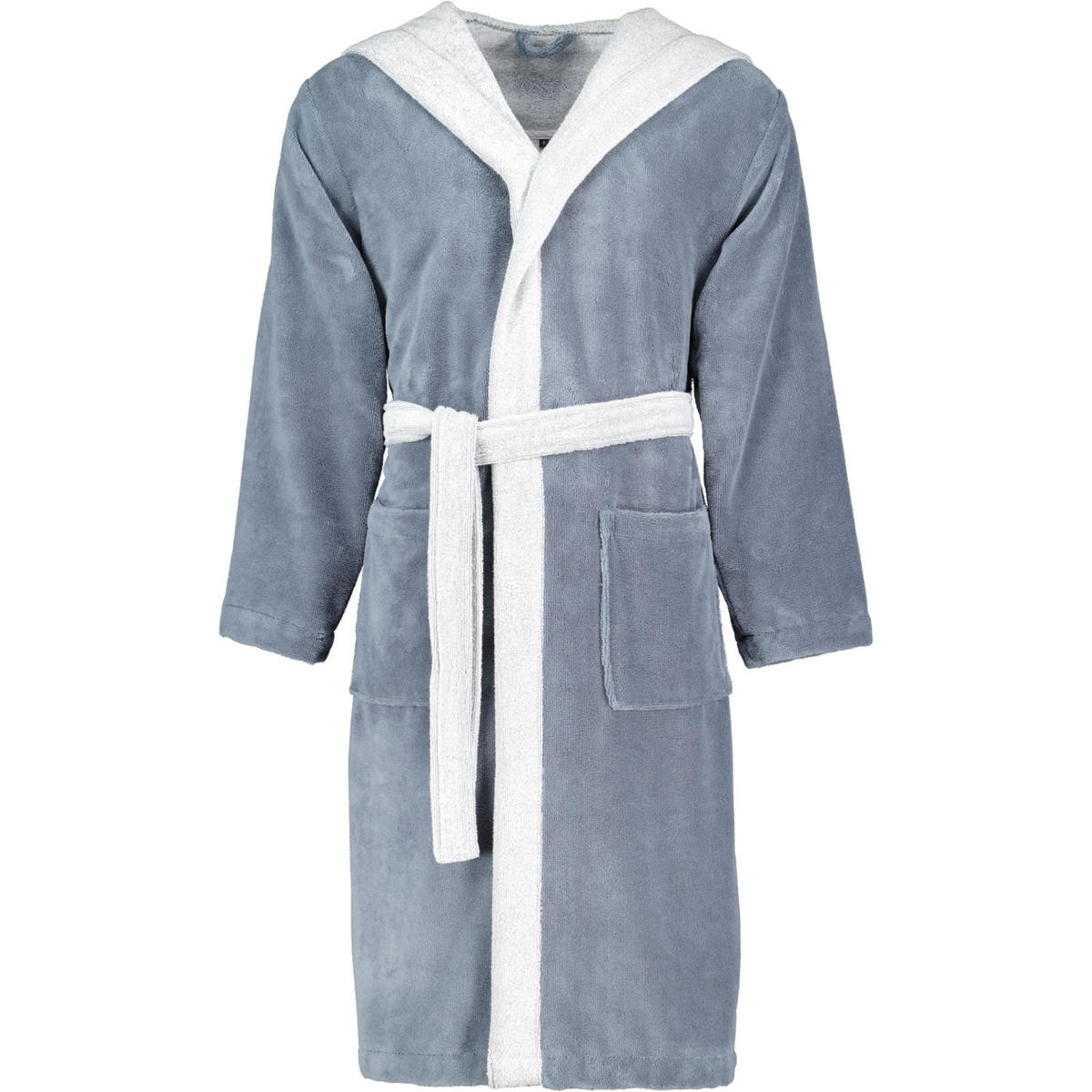 BADEMANTEL UNISEX KAPUZE POPPY FLANELL - 012 - Grau, Textil (XSnull) - Vossen