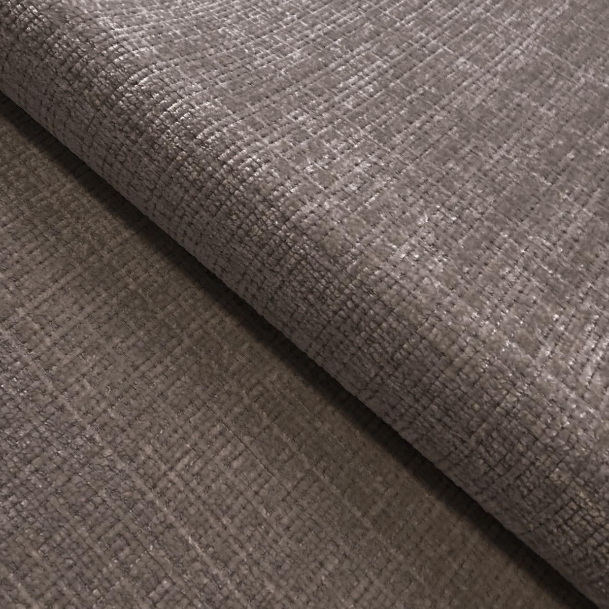 WOHNLANDSCHAFT Calma mit Schlaffunktion und Bettkasten im Bumpy-Design aus weichem Taupe Chenille-Stoff - Taupe/Schwarz, Holz/Kunststoff (336/88/140cm) - S-Style Möbel