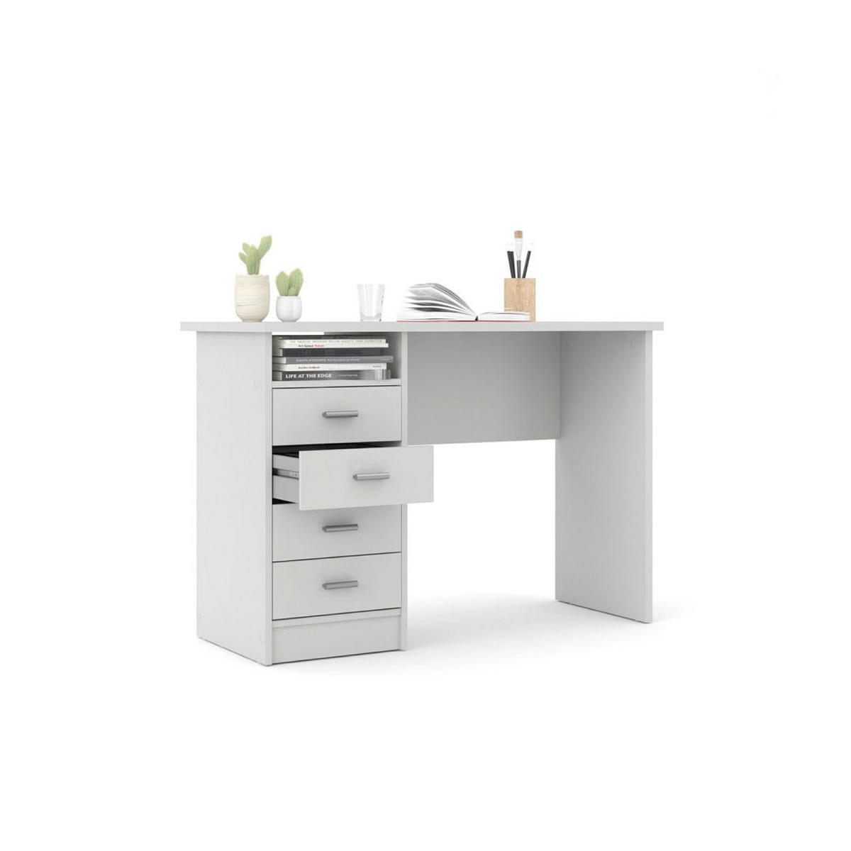 SCHREIBTISCH Weiß - Weiß, Holzwerkstoff (48/110/76cm) - ebuy24