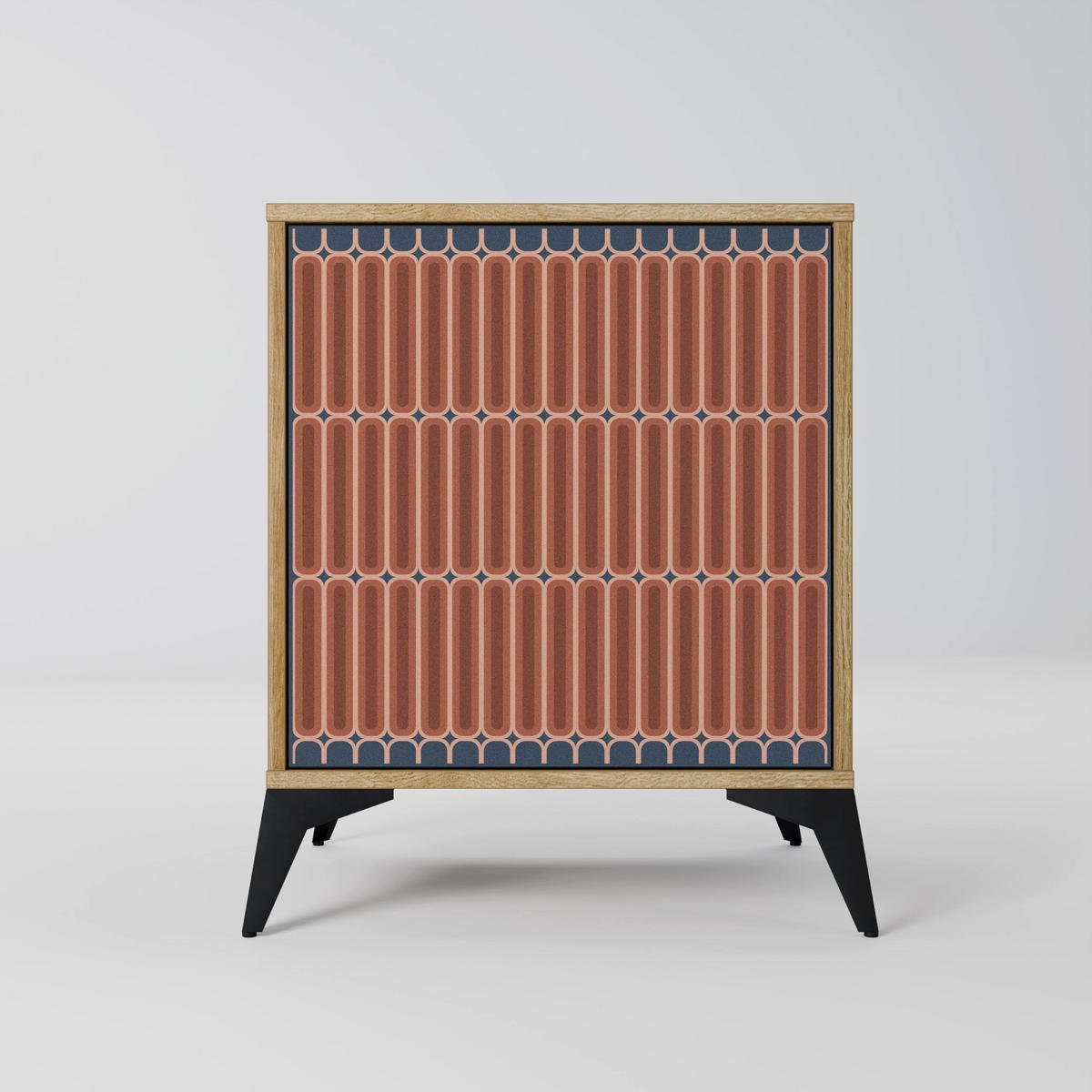 SIDEBOARD HYPNOTIC GATE, Eichefarben, 57,5x42x57,5 cm, Ohne Füße - Eichefarben/Multicolor, Holzwerkstoff (57.5/57.5/42cm) - SpaceRebels