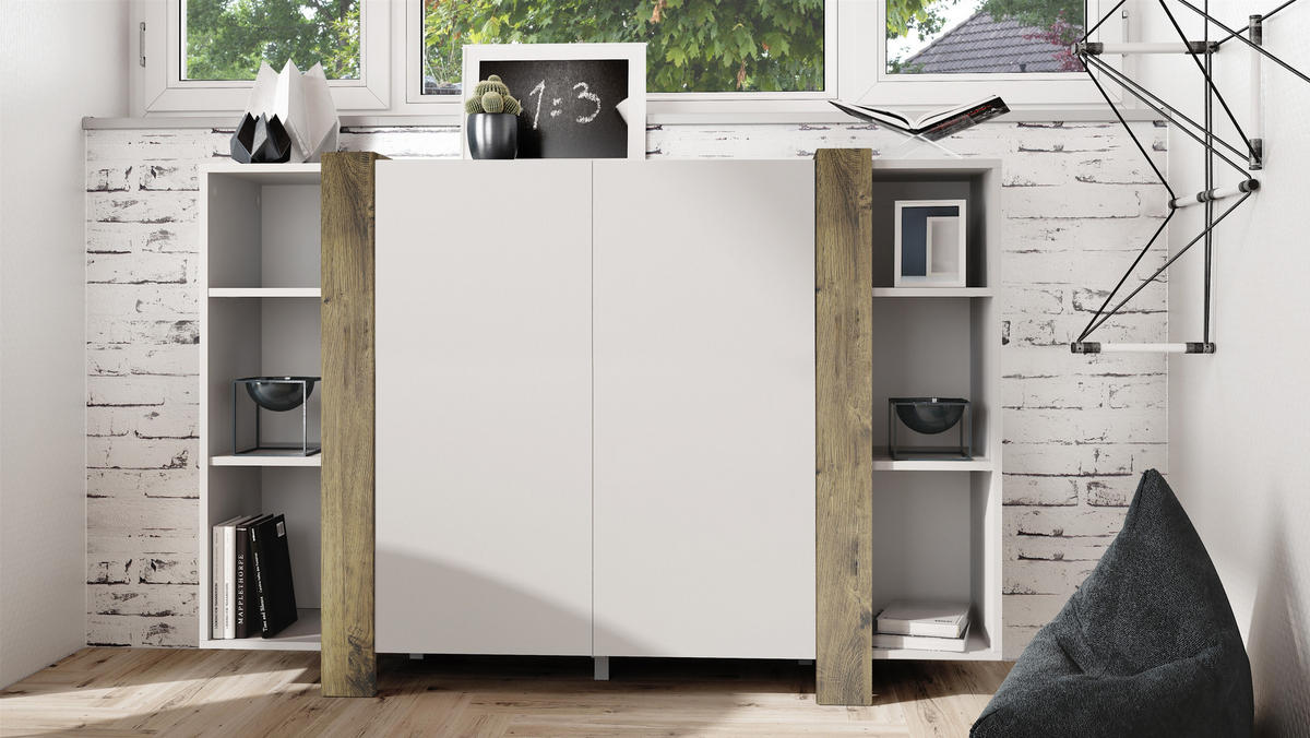 HIGHBOARD Ida Blenden in Eiche Ribbeck - Alteiche, Holzwerkstoff (149/101/34cm) - Vladon