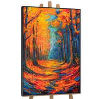 GEMÄLDE Atem des Laubs Schattenfugenrahmen Schwarz 140x100 cm - Schwarz, Holz (140/100cm) - YS-art gallery